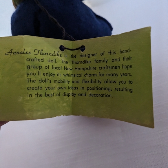 Anna Lee 1971 Little Drummer Boy 8" mobilitee doll tag Christmas holiday - Picture 10 of 12